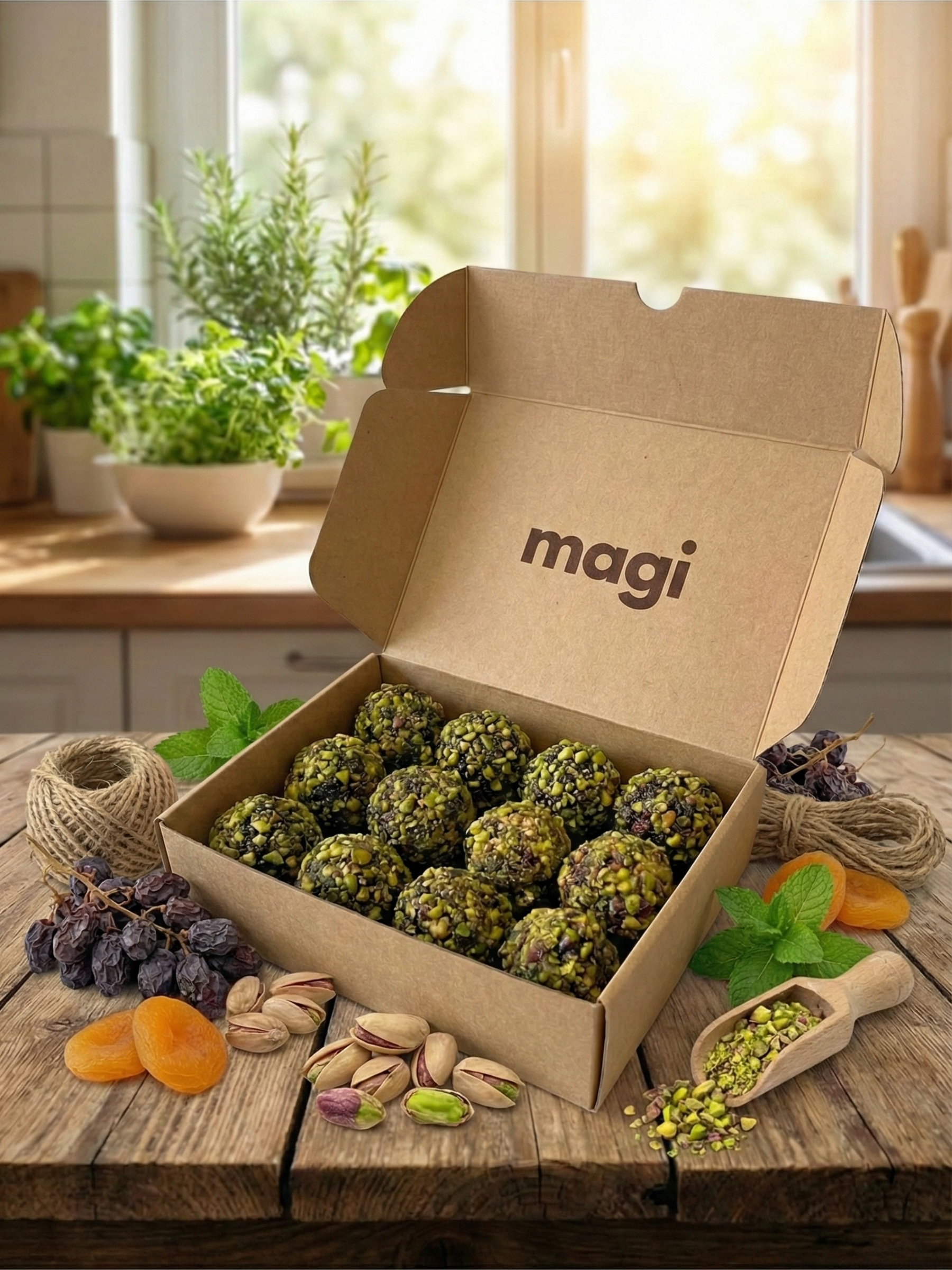 Glutensiz & Şekersiz Atom | Antep Fıstıklı, Fındık Ezmeli 400gr