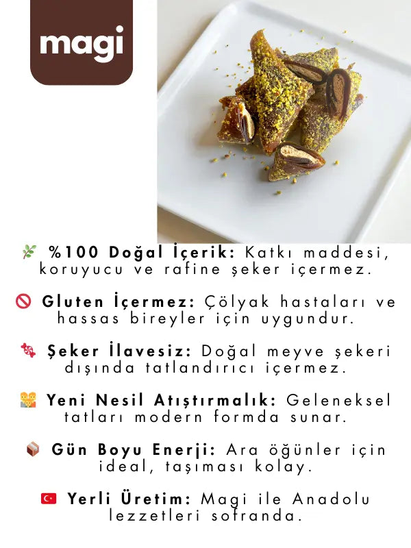Magi MuskaMix – Şekersiz ve Glutensiz Geleneksel Lezzet Karışımı (Muska & Antep Fıstıklı Muska) magi