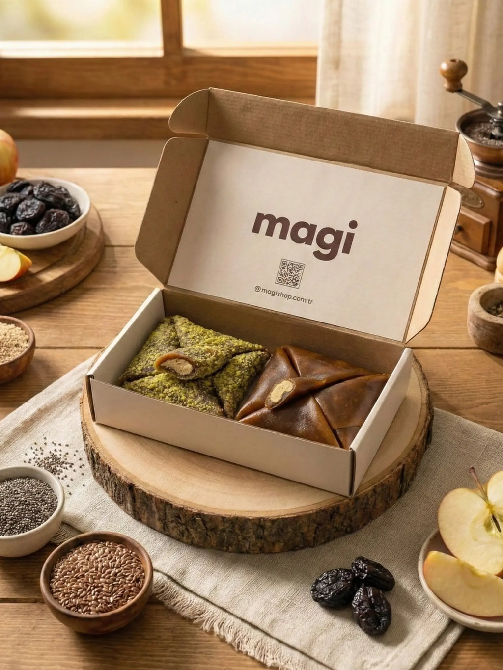 Magi MuskaMix – Şekersiz ve Glutensiz Geleneksel Lezzet Karışımı (Muska & Antep Fıstıklı Muska) magi