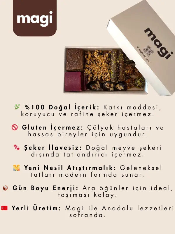 Magi Glutensiz & Şekersiz Mürdüm Erikli & Chia ve Keten Tohumlu Elmalı Pestil 400g – , magi
