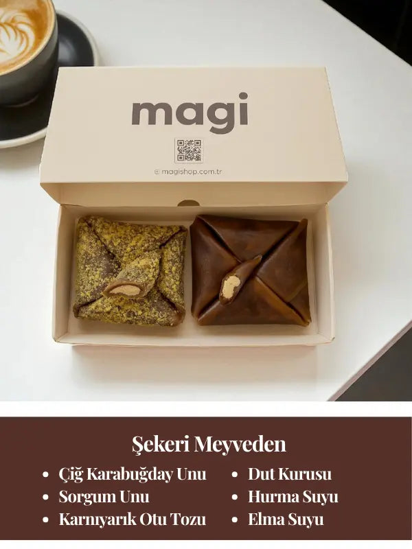 Magi MuskaMix – Şekersiz ve Glutensiz Geleneksel Lezzet Karışımı (Muska & Antep Fıstıklı Muska) magi