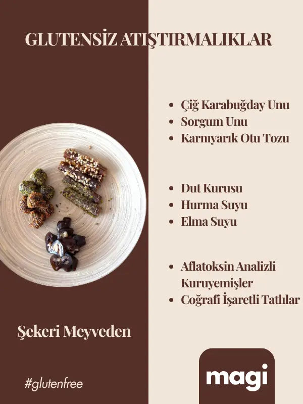 Magi Mix Paket – Glutensiz & Rafine Şekersiz Geleneksel Sağlıklı Atıştırmalıklar | 400g magi