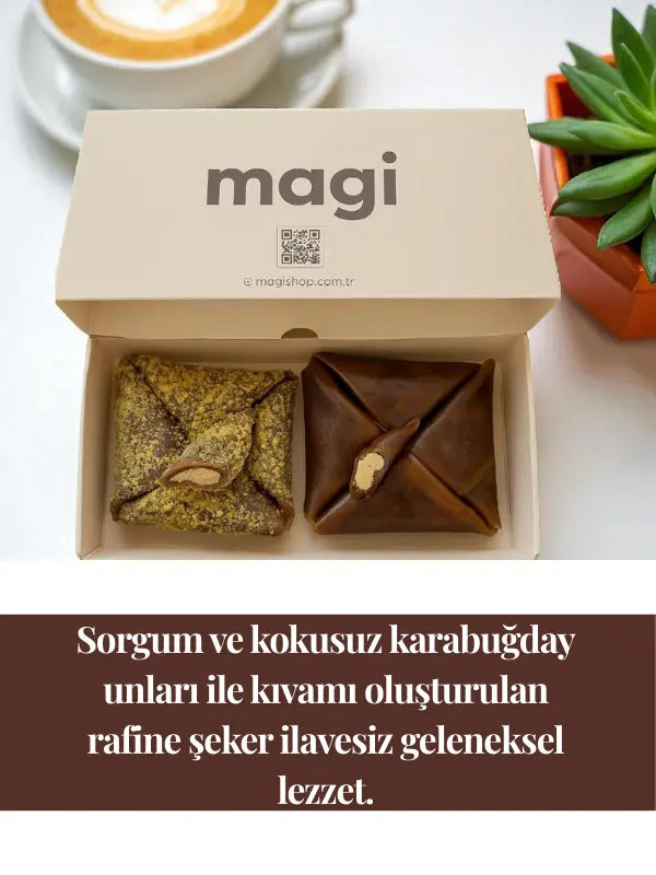 Magi MuskaMix – Şekersiz ve Glutensiz Geleneksel Lezzet Karışımı (Muska & Antep Fıstıklı Muska) magi