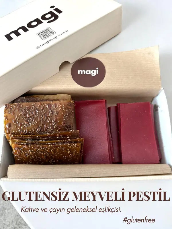 Magi Glutensiz & Şekersiz Mürdüm Erikli & Chia ve Keten Tohumlu Elmalı Pestil 400g – , magi